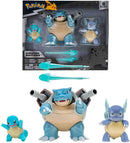 3 Bonecos Squirtle, Wartortle e Blastoise