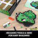 MEGA Pokémon, Blocos de Montar Bulbasaur Estilo Retrô Pixelado com 374 peças, 15 cm de Altura, A Partir de 13 Anos