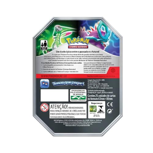 Cartas Pokémon TGC Lata Cards Batalha Paradoxal - Copag (Onda Ando EX)