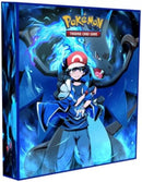Álbum Pasta tipo Fichário compatível com Card Pokémon - Charizard Shiny e Ash + 10 folhas plásticas de 9 bolsos YES