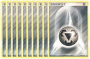 Pokemon - Silver Metal Energy Cards (Collectible Card Game - Lot of 10)
