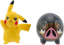 Pokémon Conjunto de mini bonecos de batalha Pikachu & Ferkuli, 5 cm, do pacote de bonecos de batalha