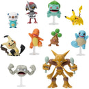 PKW -Battle Figure MP 10Pk 2": Pikachu #4, Squirtle #5, Bulbasaur #5, Charmander #5, Geodude, Mimikyu, Pawniard, Bonsly, Oshawott; 4.5" Alakazam - TGT