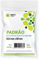 Sleeves Padrão 63,5 x 88 mm Blue Core - Meeple Virus