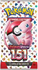 Box 18 Boosters Pokémon Escarlate e Violeta Coleção 151 TCG