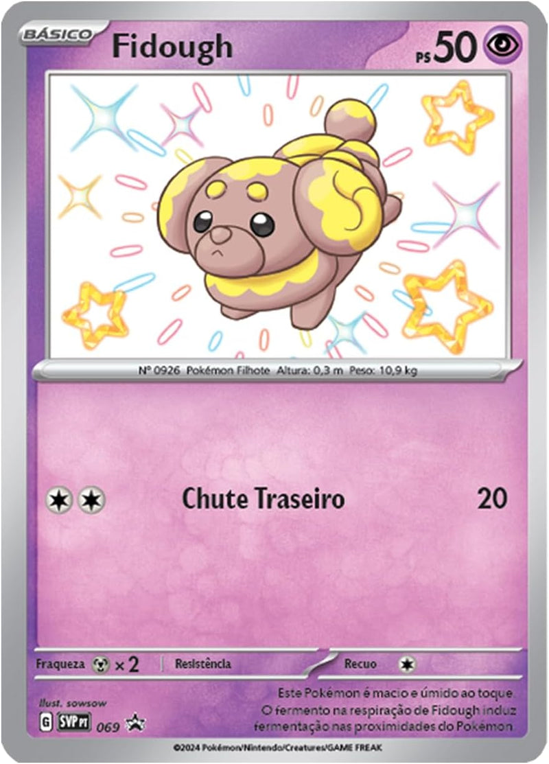 Blister Triplo Pokémon Destinos De Paldea Fidough Brilhante, Cor: Estampado Copag