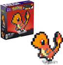 MEGA Pokémon, Blocos de Montar Charmander Estilo Retrô Pixelado com 349 peças, 15 cm de Altura, A Partir de 13 Anos