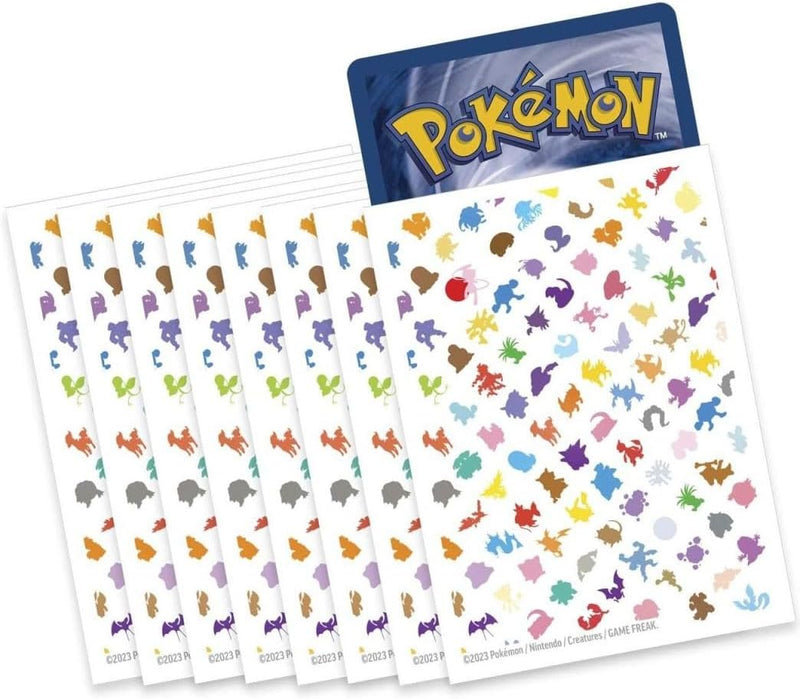 Pokemon - Capas de Cartas - Elite Trainer Box Sleeves - 65 Sleeves - Plástico - Clássico - Competition-legal coin-flip die - 6 damage-counter dice - Plastic condition markers
