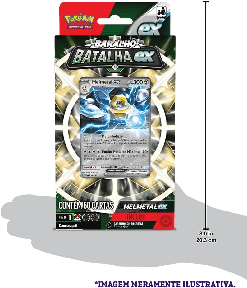 Deck De Batalha Pokémon TCG Melmetal Ex, Cor: Estampado - Copag