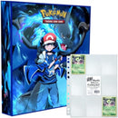 Álbum Pasta tipo Fichário compatível com Card Pokémon - Charizard Shiny e Ash + 10 folhas plásticas de 9 bolsos YES