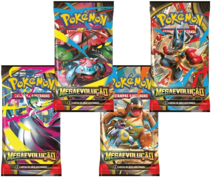 Pokemon Blister Quadruplo MegaEvolução Psyduck Jogo de Cartas Copag