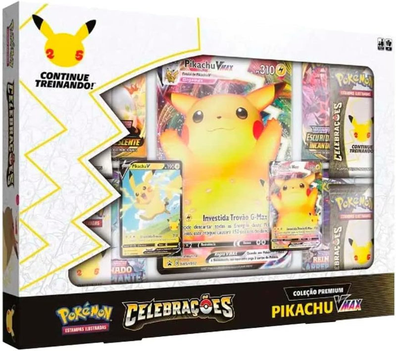 Box Pokémon Celebrações Pikachu Vmax, Cor: Estampado - Copag