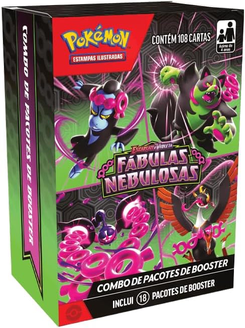 Pokémon,Combo De Booster Escarla e Violeta 6.5 Fabulas Nebulosas