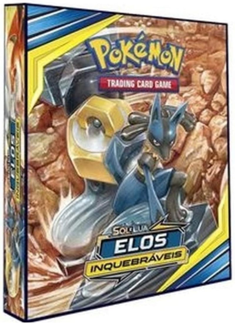Álbum Pokémon Fichário para Cards - SOL&LUA - Elos Inquebráveis + 10 folhas plásticas de 9 bolsos Y.E.S