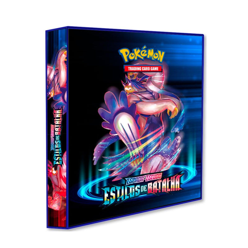 Álbum Pokémon Pasta tipo Fichário para Cards - ESPADA&ESCUDO - Estilos de Batalha