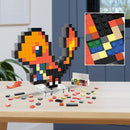 MEGA Pokémon, Blocos de Montar Charmander Estilo Retrô Pixelado com 349 peças, 15 cm de Altura, A Partir de 13 Anos