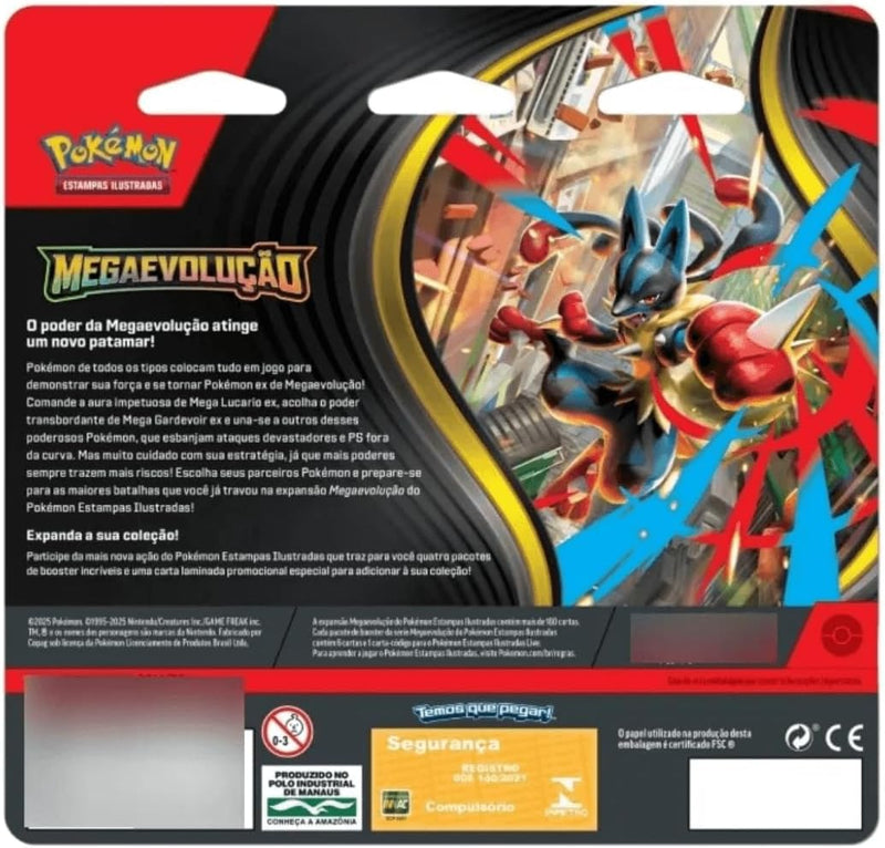 Pokemon Blister Quadruplo MegaEvolução Psyduck Jogo de Cartas Copag