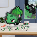 MEGA Pokémon, Blocos de Montar Bulbasaur Estilo Retrô Pixelado com 374 peças, 15 cm de Altura, A Partir de 13 Anos