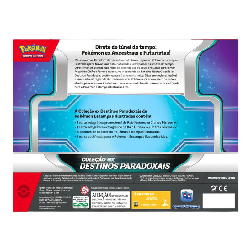Cartas de Pokémon Box Destino Paradoxal Com 38 Cards Copag (Chifres Férreos)