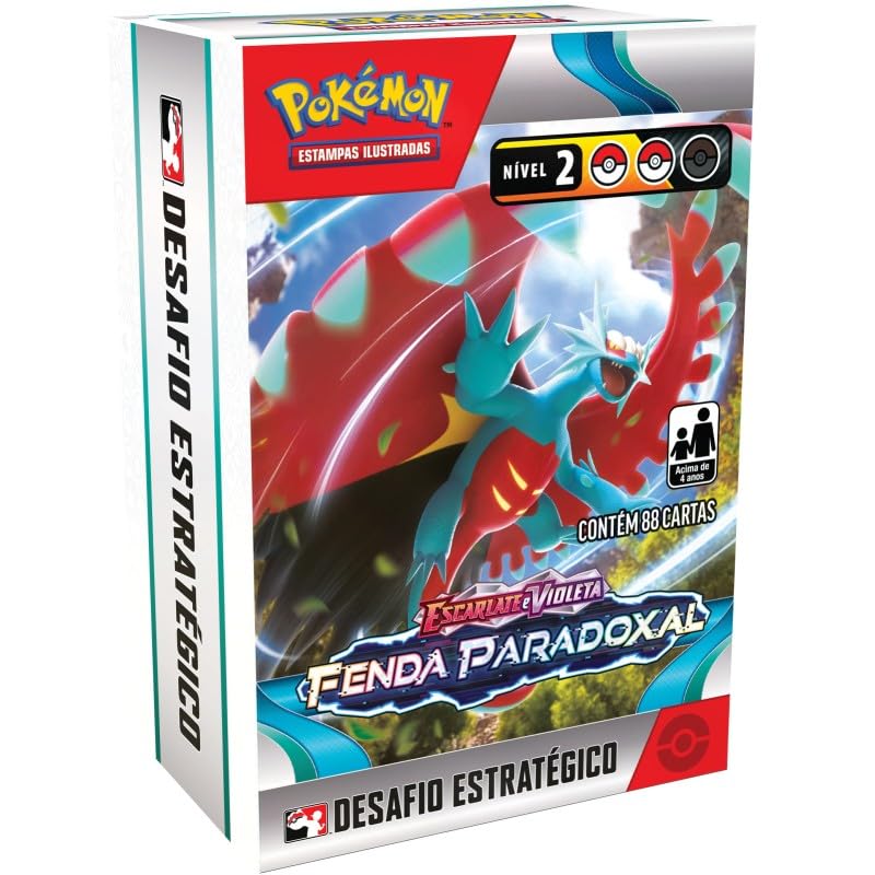Desafio Estratégico Pokémon Escarlate e Violeta Fenda Paradoxal Copag Cards Cartas Boosters em português