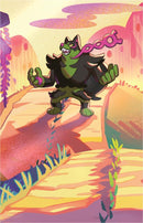 Pokémon TCG: Escarlate e Violeta — Mini lata de fábula envolta – Okidogi (2 pacotes de reforço e 1 folha de adesivo)