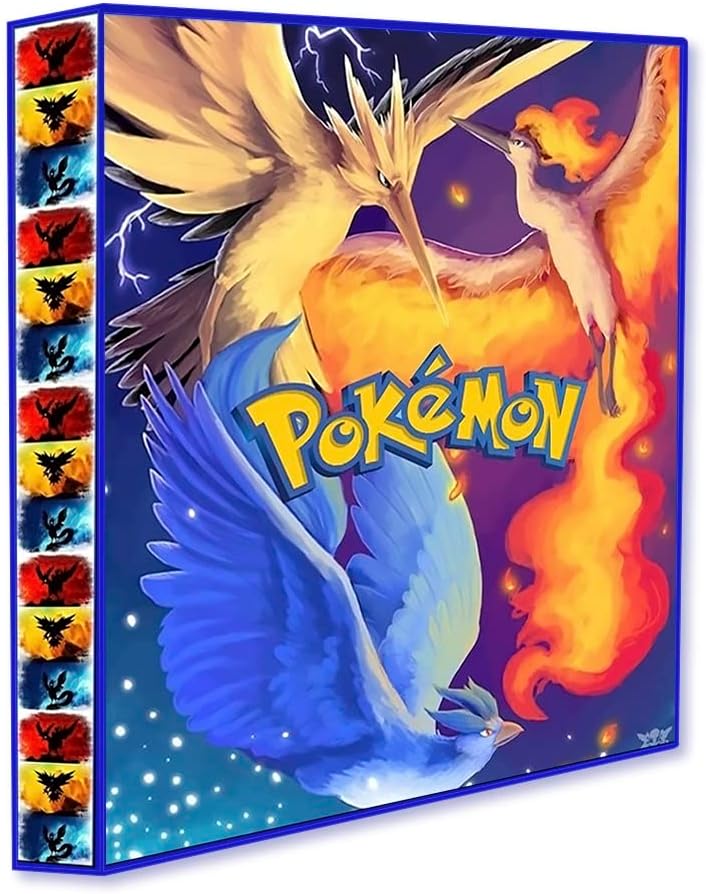 Álbum Pokémon Pasta tipo Fichário para Cards - Pássaros Lendários