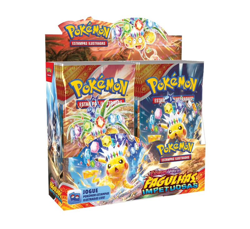 Pokémon TCG, Box Display Escarlate E Violeta 8 Fagulhas Impetuosas