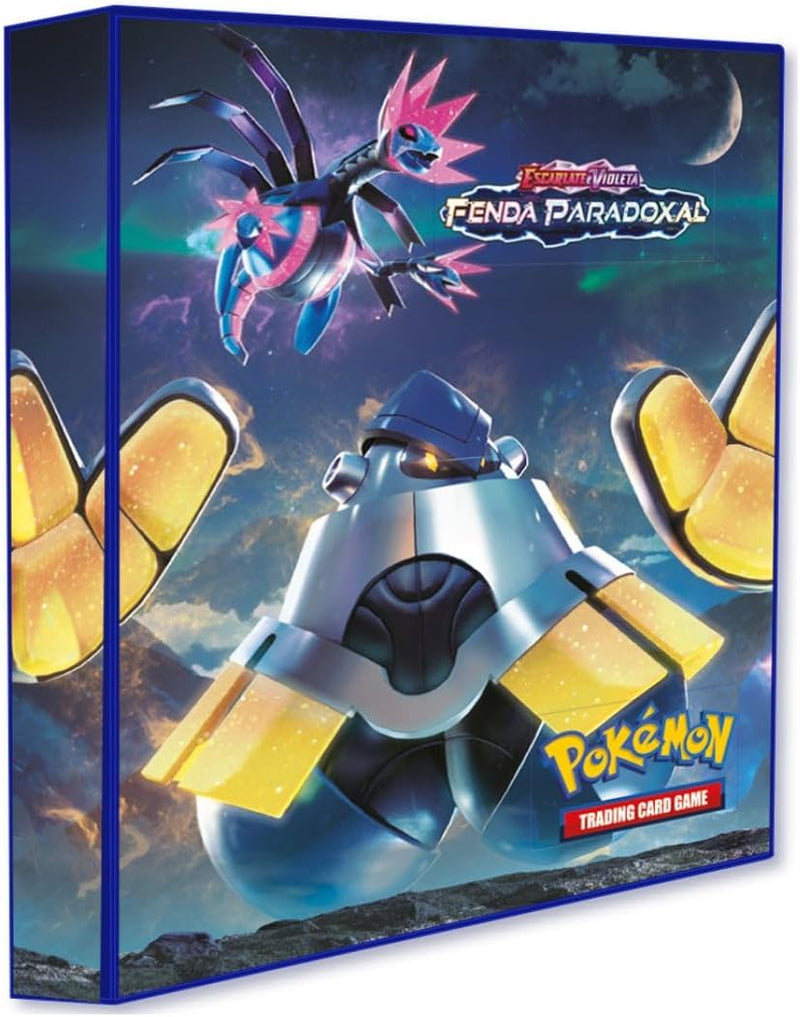Álbum Pokémon pasta tipo Fichário para Cards - Escarlete e Violeta - Fenda Paradoxal