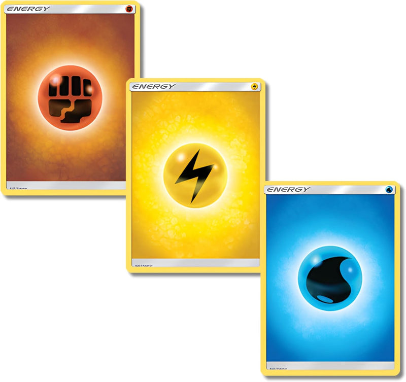 Pokémon: 90 Cartas de Energia Básica (10 de cada tipo)