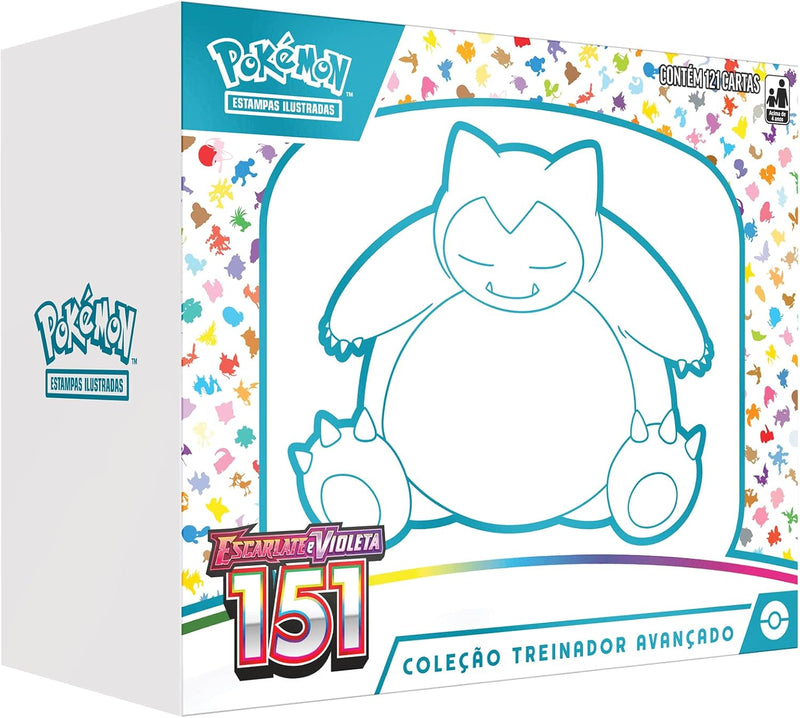 Box Elite Pokémon Escarlate e Violeta 151 Snorlax Coleção Treinador Avançado