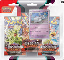 POKEMON TCG: Escarlate e violeta: Chamas Obsidianas: 3 pacotes de bolhas de reforço