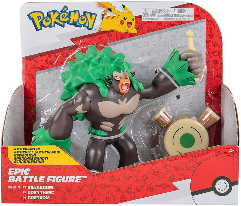 SUNNY, Pokémon, Figuras de Batalha Épica, Figura de Ação de 20cm, Rillaboom
