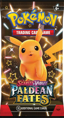 Pokémon TCG: Scarlet & Violet — Paldean Fates Tech Sticker Collection – Greavard (1 cartão promocional de folha e 3 pacotes booster)