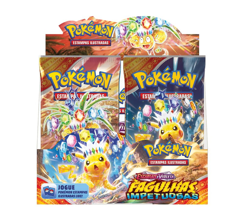 Pokémon TCG, Box Display Escarlate E Violeta 8 Fagulhas Impetuosas