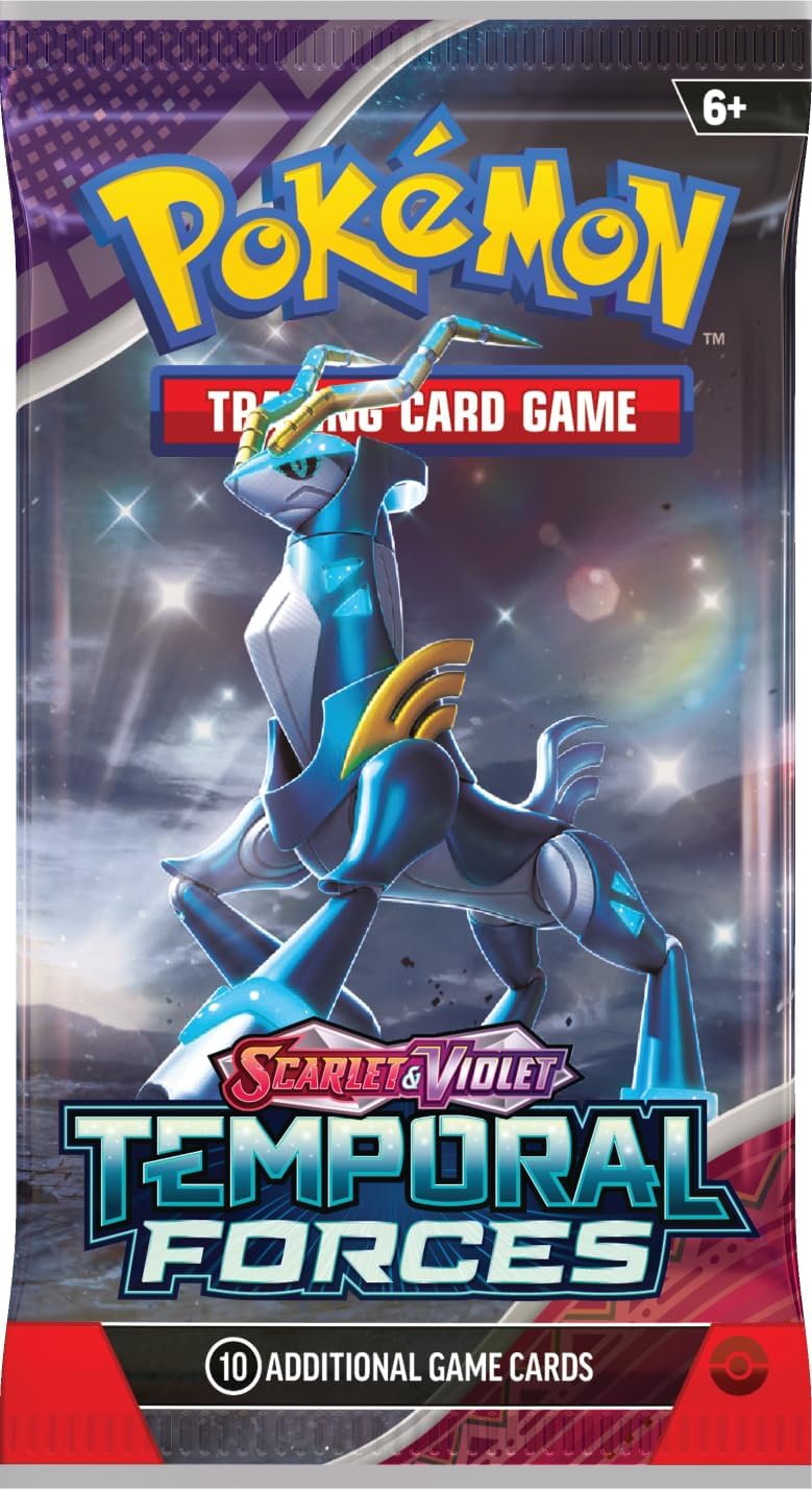 Pokémon TCG: Scarlet & Violet—Temporal Forces Elite Trainer Box – Iron Leaves (1 cartão promocional Iron Thorns Full-Art, 9 Boosters e acessórios premium)