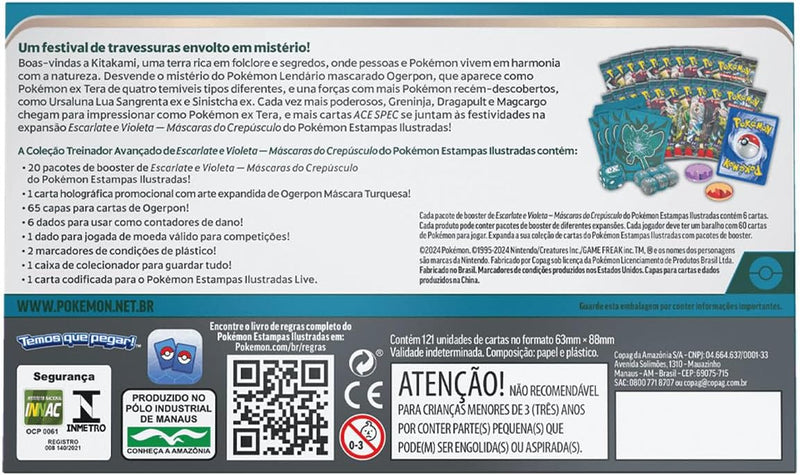 Treinador Avançado Pokémon TCG Escarlate E Violeta 6 Mascaras De Crepúsculo