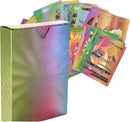 Pacote com 55 Cartas Colorida Raibow - Compatível com Pokemon