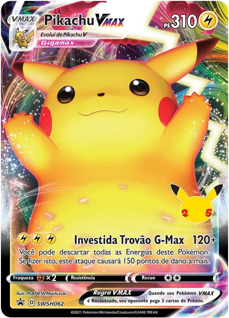 Box Pokémon Celebrações Pikachu Vmax, Cor: Estampado - Copag