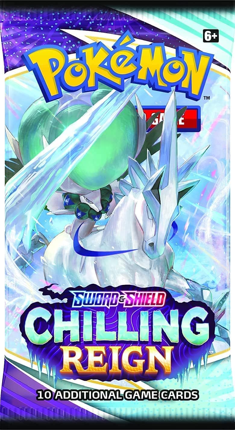 Pokemon TCG Pacote com 10 cartas Booster Espada Shield 06 Reign Chilling