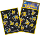 Pokemon 64ct Deck Shield Card Sleeves Pokemon Pika Pikachu Black