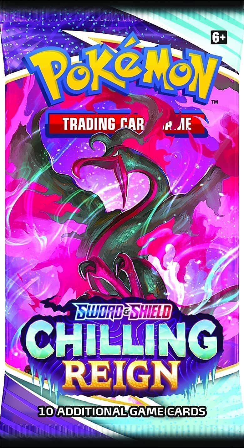 Pokemon TCG Pacote com 10 cartas Booster Espada Shield 06 Reign Chilling