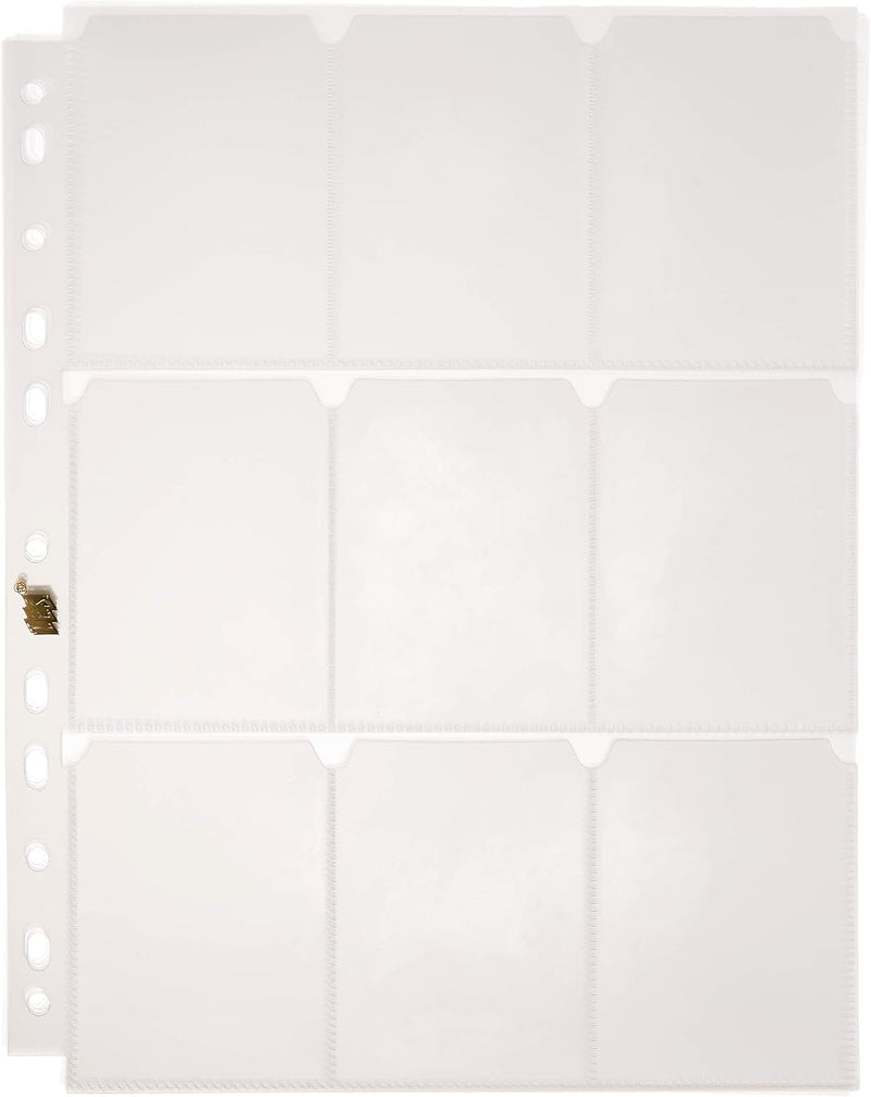 Plastic Refill for Cards with 9 pockets, 10 Units, 