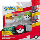 Pokémon Clip 'N' Go Belt Set - Includes Themed Belt and 2-Inch Bulbasaur Battle Figure with Level Ball and Nest Ball Accessories
