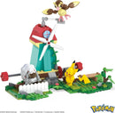 MEGA Pokémon, Blocos de Montar, Moinho Rural com 240 peças e 3 figuras (Pikachu, Pidgey e Woolo)