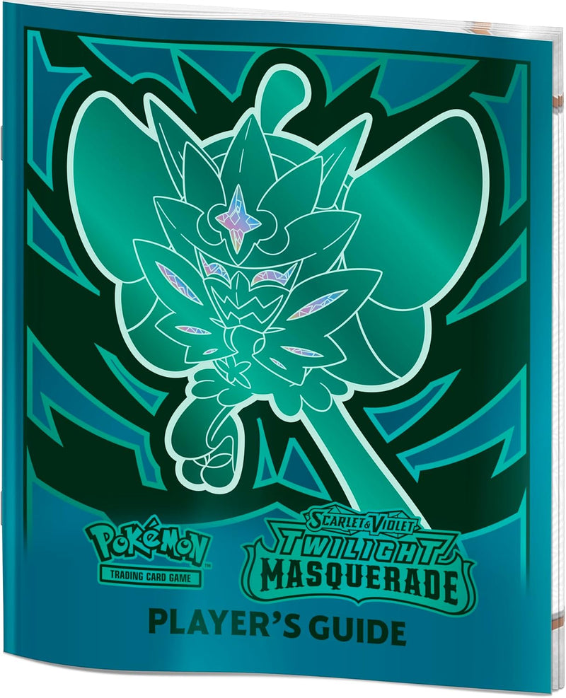 Pokémon TCG: Scarlet & Violet—Twilight Masquerade Elite Trainer Box (1 cartão promocional Ogerpon com máscara azul-petróleo completa, 9 boosters e acessórios premium)