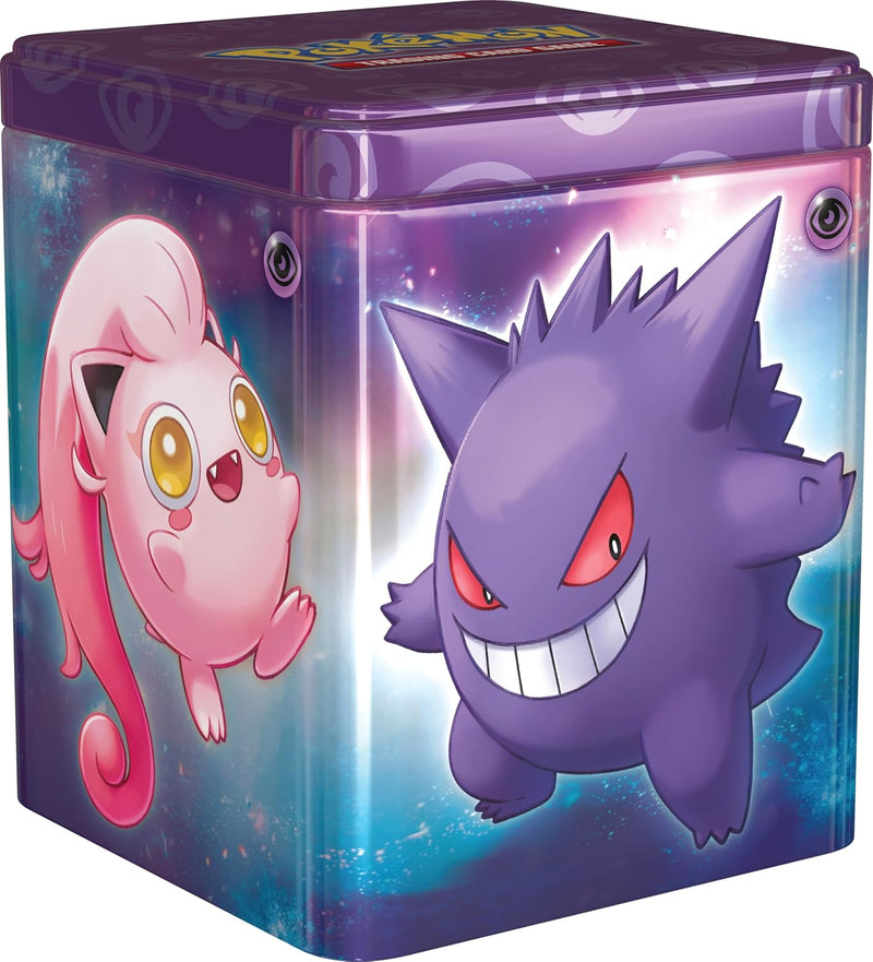 Pokémon TCG: Lata empilhável psíquica (3 pacotes de reforço e 2 folhas de adesivos)