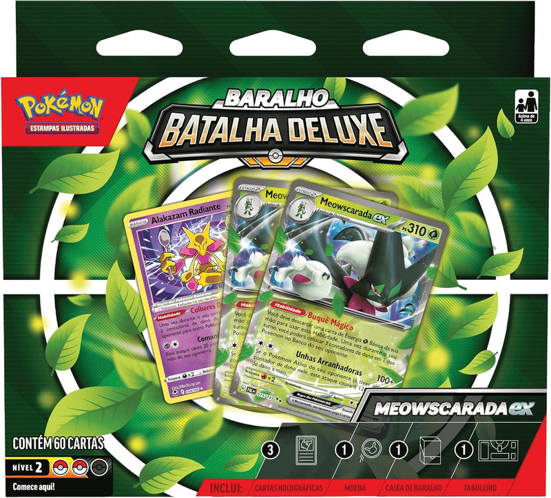 Baralho De Batalha Deluxe Pokémon TCG Meowscarada Ex, Cor: Estampado - Copag