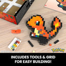 MEGA Pokémon, Blocos de Montar Charmander Estilo Retrô Pixelado com 349 peças, 15 cm de Altura, A Partir de 13 Anos