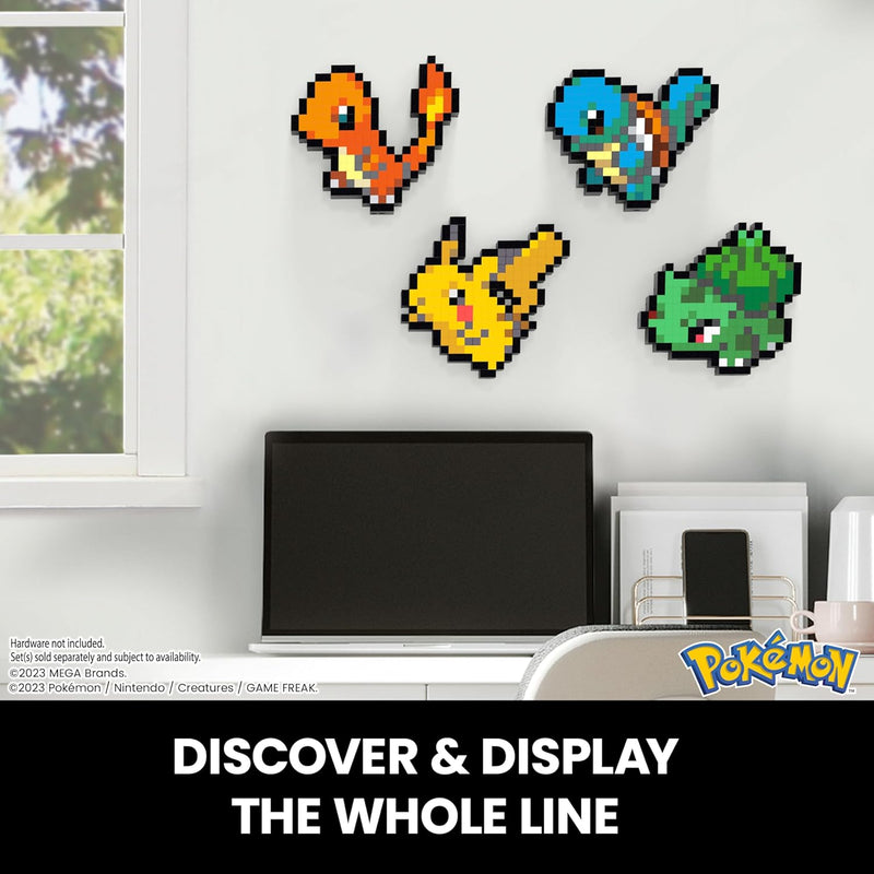 MEGA Pokémon, Blocos de Montar Bulbasaur Estilo Retrô Pixelado com 374 peças, 15 cm de Altura, A Partir de 13 Anos