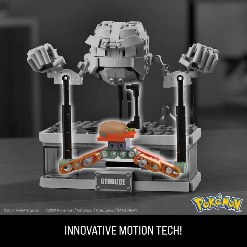 MEGA Pokémon, Blocos de Montar, Miniatura do Geodude com 354 peças, Movimento e 12 cm de Altura, A partir de 13 anos